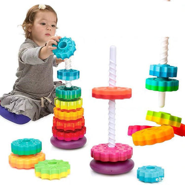 ColorSpin Tower | Develops creativity and motor skills - Colorful and interactive toy